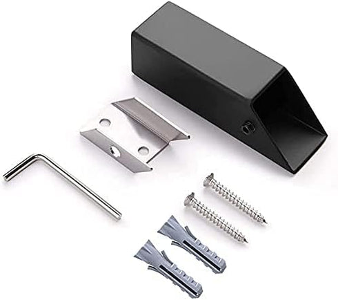 YJ YANJUN Black Towel Hook Set of 2, 304 Stainless Steel Robe Hook for Bathroom, Wall Mounted Coat Hook
