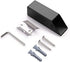 YJ YANJUN Black Towel Hook Set of 2, 304 Stainless Steel Robe Hook for Bathroom, Wall Mounted Coat Hook
