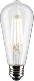 Satco S21870 8 Watt ST19 LED Bulb, Clear: Medium Base, 2700K, 800 Lumens, 2-Pack by Satco