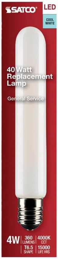Satco 23173-4T6.5/LED/FR/940/120V/E17 Tubular Exit Light Bulb