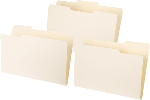 PATIKIL 50pcs Manila File Folders - Legal Size 1/3 Cut Paper Organizer Bulk for Classroom Home Office (8.5 x 14 Inch)