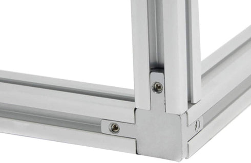 8PCS 3-Side End Corner Bracket Connector with Screws - For 6mm T-Shape Aluminum Extrusion Profile European Standard