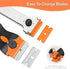 3 Pack Razor Blade Scraper, Plastic Scraper Tool with Extra 30 Plastic and Metal Blades for Various Uses