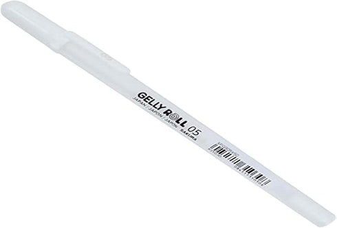 SAKURA GEL PEN GELLY ROLL THIN 0.5MM - WHITE - PROFESSIONAL USE
