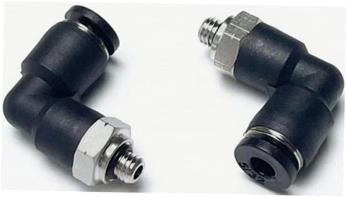 Pneumatic Male Elbow 5/32 Inch OD Tube x 10-32 UNF Push to Connect Fittings PL5/32-U10(Pack of 10) by VETLEY
