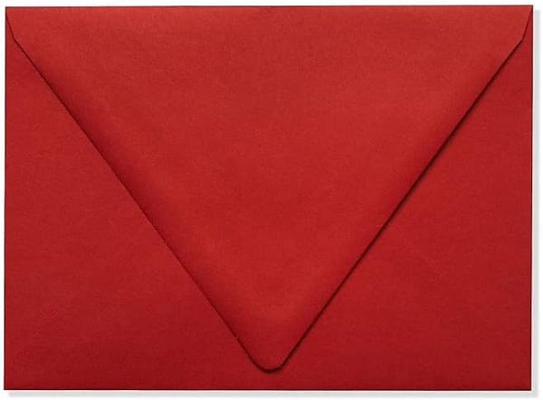 LUXPaper A7 Contour Flap Invitation Envelopes | 5 1/4" x 7 1/4" | Ruby Red | 80lb. Text | 50 Qty
