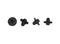 Travel Chair Anti-Sink Disc Feet Set of 4 for Shock Cord Camping Chairs -