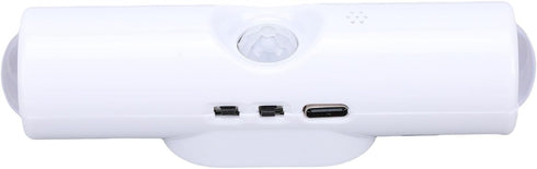 (#1) Bewinner Motion Sensor Wall Sconce | Double Head LED Night Light with Rechargeable Battery for Hallway Stairs