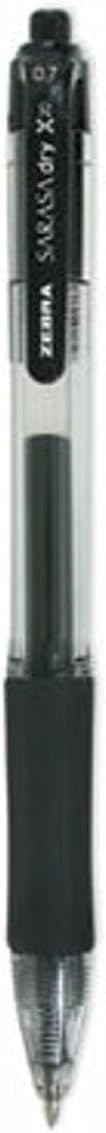 Zebra Pen Sarasa Dry X20 Retractable Gel Pen, Medium Point, 0.7mm, Black Ink, 36-Pack