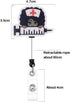 Cute Black Girl Retractable Badge Holder Gift for Women, ID Name Tag Nursing Badge Reel with Alligator Clips