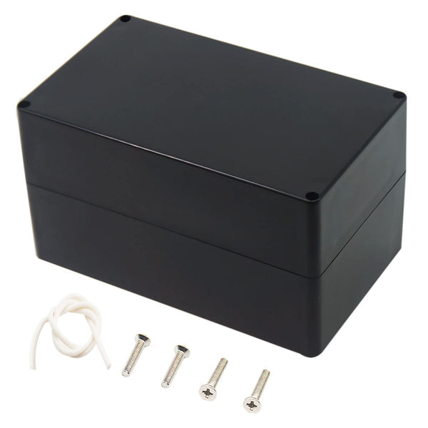 Zulkit Junction Box, IP65 Waterproof Dustproof ABS Plastic Electrical Box, Black 7.9 x 4.7 x 4.4 inch