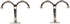 National Hardware N245-837 V165 Undershelf Coat Hooks, Nickel, 2 Pack