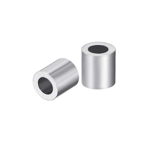 uxcell Aluminum Wire Rope Stop Sleeve Round Cable Ferrule Loop, Pack of 50 for 5/32" Wire Rope