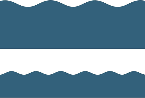 Slate Blue Scalloped Border Trim Bulletin Board for Classroom 52ft