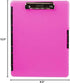 Dexas Slimcase 2 Plastic Clipboard with Storage, Neon Pink, A4 Holder for Office Supplies