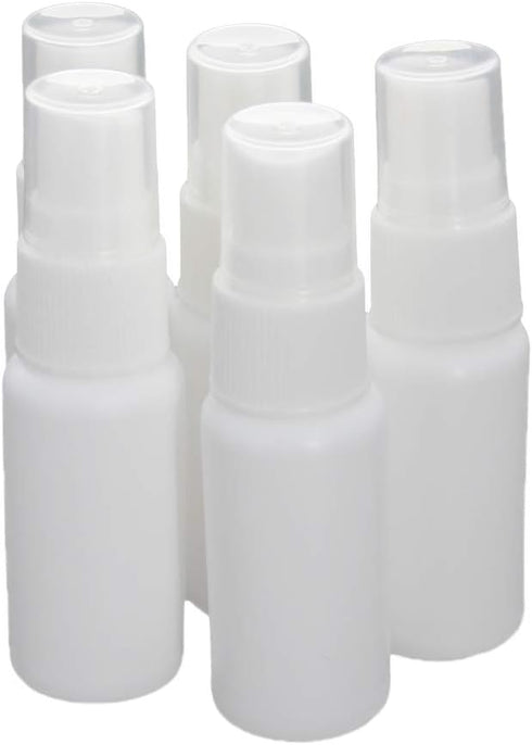 Othmro Fine Mist Spray Bottle, 20ml Plastic White Bottles Atomizer Pump, Refillable 5pcs