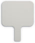 Flipside FLP10039 Economy Dry Erase Answer Paddle, 8" Width, 9-3/4" Length, Pack of 12, White.