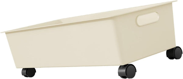 Cryfokt Storage Cart, Multipurpose Stable Structure with Double Handles, Under Desk Rolling Cart, Lightweight Plastic