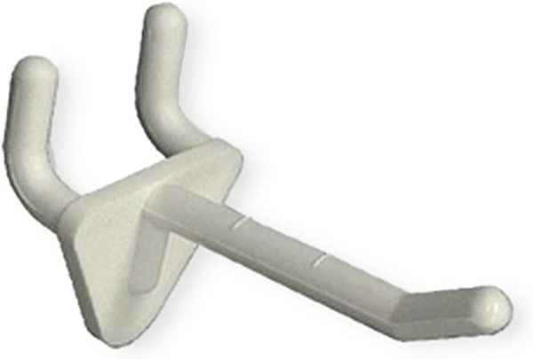 Azar 800072-WHT 2-Inch Plastic Hook, 50-Pack