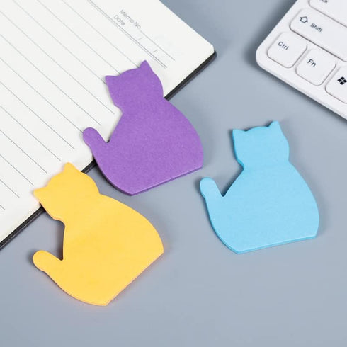 Cat Lover Gifts for Women, Cat Sticky Notes Set, Cat Paper Clips, Office Supplies for Cat Lovers, Book Annotation