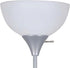 Generic 71 Inch, 3-Way 150W, Floor Lamp, Silver Finish, Plastic, White Shade, Switch, for Living Room, Bedroom, or Home
