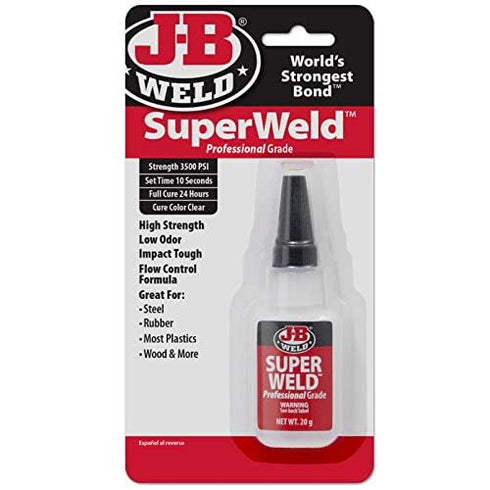 J-B Weld 33120H Super Glue - Clear SuperWeld Glue 20g