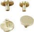 SANCHAKOU 4 Pack 50 18Mm Gold Cabinet Knobs Bedside Table Shoe Cabinet Copper Round Single Hole Drawer Handle *
