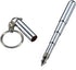Silver Retractable Mini Pen, Stainless Steel Pocket Tool for Students, Office Staff, and Construction Workers