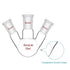 StonyLab Glass 50ml Heavy Wall 3 Neck Round Bottom Flask RBF, 24/40 Center and Side Standard Taper Outer Joint
