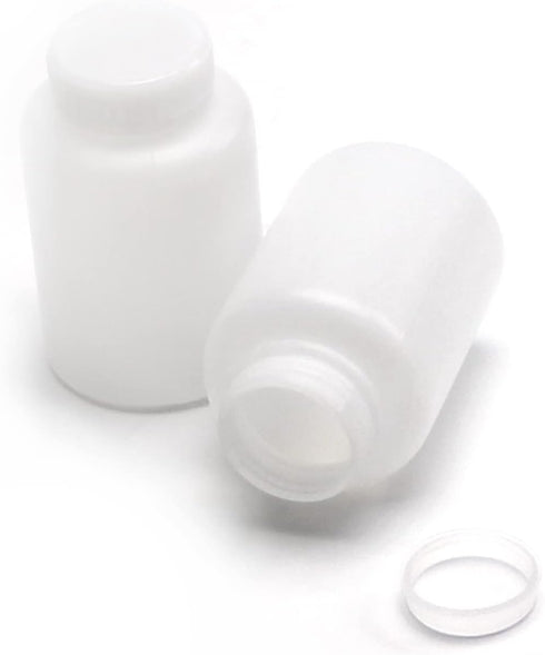 Othmro 5Pcs 150ml Plastic Bottle Lab Cylindrical Chemical Reagent Polyethylene Wide Mouth Liquid Solid Sample Sealing