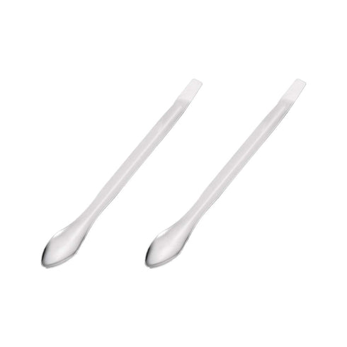 uxcell Micro Scoop 105mm Stainless Steel Reagent Sampling Lab Spoon Spatulas, 2Pcs for Laboratory