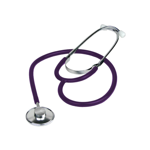 Dixie EMS Lightweight Stethoscope, Single Head, Latex Free for Doctors, Nurses, Students, Medical Home Use - Purple