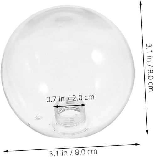 180mm Bulb Glass Globe Lampshade Threaded Pendant Lamp Shade Glass Light Cover for Wall Sconces Ceiling Fixture