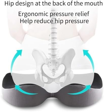 Generic Tailbone Orthopedic Memory Foam Prostate Cushion - Non-Slip Support for Sciatica & Back Pain Relief - Comfort