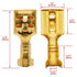 Baomain 100-Pack 1/4 inch Female Spade Quick Splice Crimp Terminals, 6.3mm Non Insulated Connector