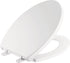 811903-WH Delta Faucet Morgan Elongated Slow-Close White Toilet Seat with Non-Slip Seat Bumpers, White