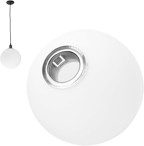 TEHAUX Frosted Glass Lampshade Replacement Globe G9 Retro Round Lamp Cover for