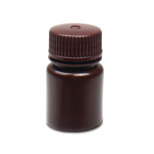 United Scientific Supplies 33461 Laboratory Grade HDPE Wide Mouth Amber Reagent Bottle, 30mL (1oz) Capacity, Pack of 72
