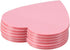 dohobby 300 Sheets Heart Shaped Sticky Notes - Pink Translucent Love Self-Adhesive Notepad for Office Home (6 Packs)