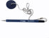 Security Pen with Adhesive Base and Chain, Blue Ink - Pack of 12 Desktop Ballpoint Pens with Medium Point