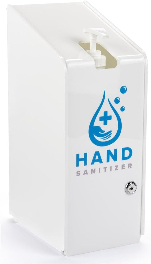 Displays2go (FG1GHSH) Gallon Hand Sanitizer Jug Dispenser with Pre-Printed Blue Graphic