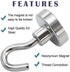 E BAVITE 10 Pack Strong Magnetic Hooks, 22Lbs Neodymium Magnets for Refrigerator, Grill, Towel, Indoor Hanging, Home,