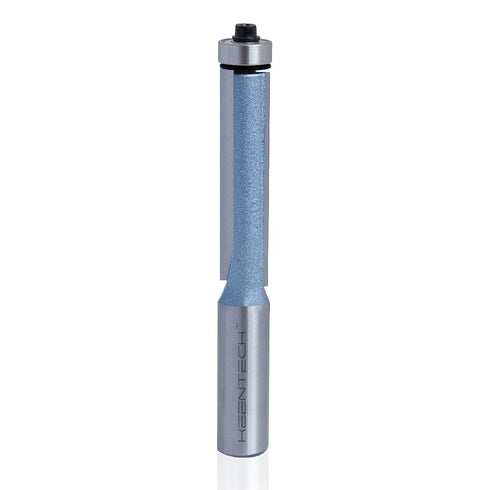 KEENTECH 1/2" Shank Router Bits, Extra Long Bearing Carbide Tipped Flush Trim Bit, Template Straight Cutting Tool