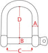 Extreme Max 3006.8231 BoatTector Stainless Steel Wide D Shackle, 3/8", Silver