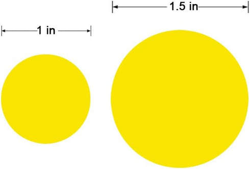 Hcode 1 Inch Color Coding Label Stickers, 1000 Pieces, Garage Sale Blank Round Adhesive Dots
