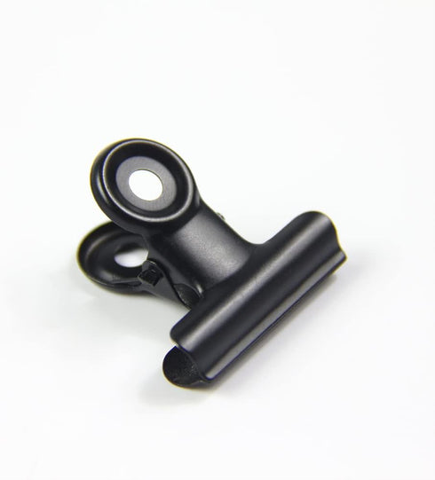 Coideal Black Small Bulldog Clips, 120 Pcs Mini Metal Hinge Bull Clips, 22mm Tiny Binder Paper Clamps