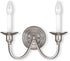 5142-91 2-Light Livex Lighting Cranford Wall Sconce, Brushed Nickel