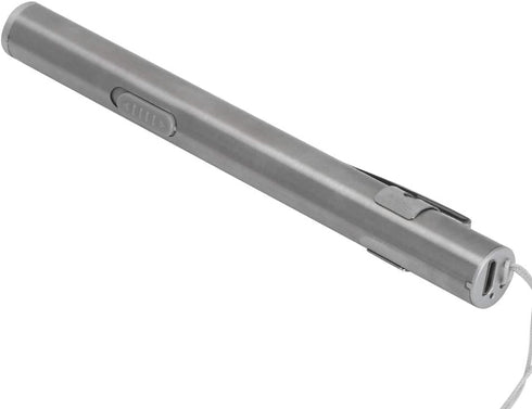 Fafeicy LED USB Penlight Mini Diagnostic Medical Pen Light, Stainless Steel Rechargeable Pen Light with Pocket Clip +