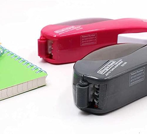 Lightweight Office Tape Dispenser, Automatic Hand-Held Packaging Tape Dispenser for Arts Crafts, Rose Red