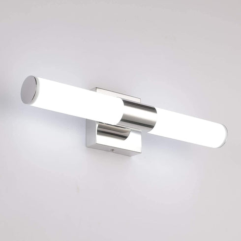 Bathroom Vanity Light Fixture, 16" Inches 8W 6000K Chrome LED Mirror Lights